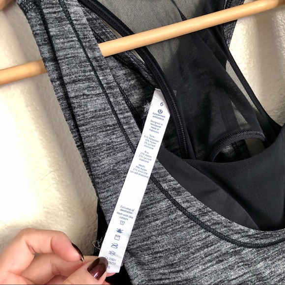LULULEMON Glide and Stride Cutout Racerback Mesh Tank in Heathered Black Grey - Picture 11 of 13